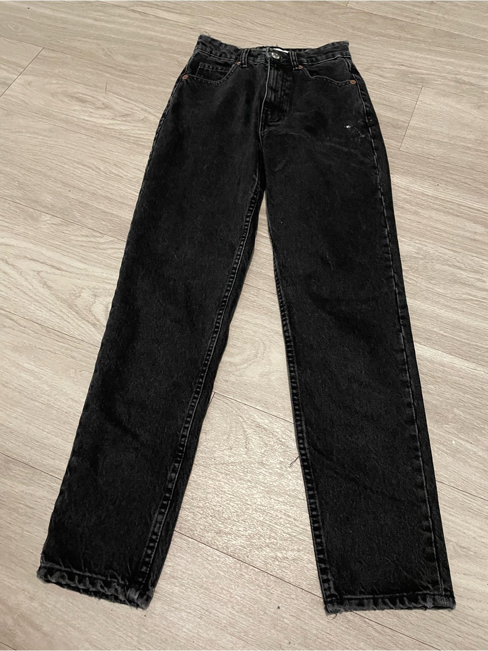 Zara Black Women's Straight-Leg Jeans